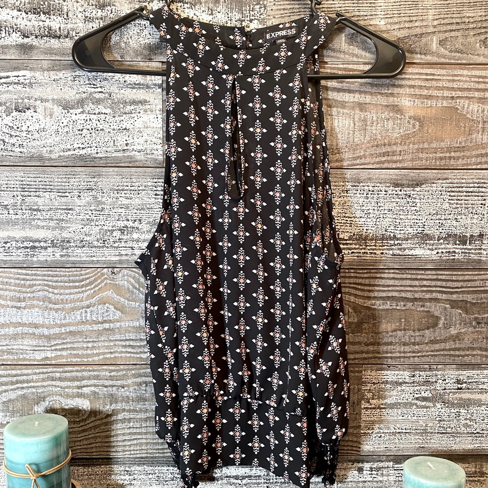 Express women’s printed dress tank, Size: Medium